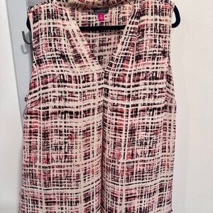 Vince Camuto Polished Sleeveless Brushstroke Top 2X